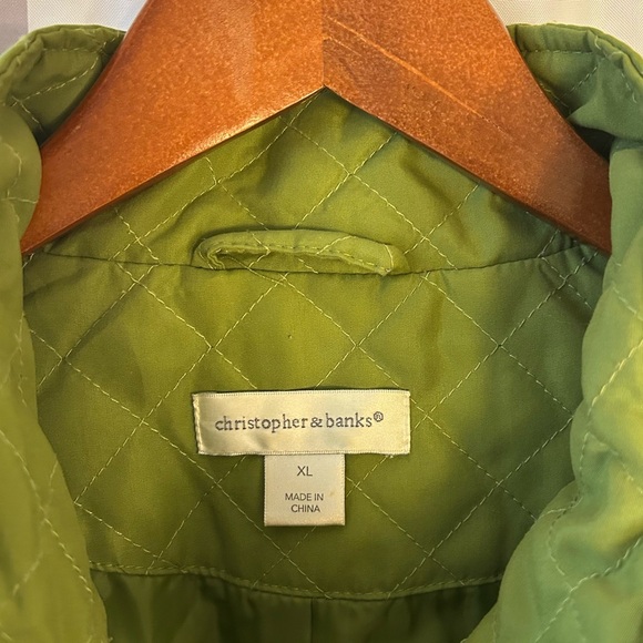 Christopher & Banks Green Quilted Vest - Picture 2 of 6